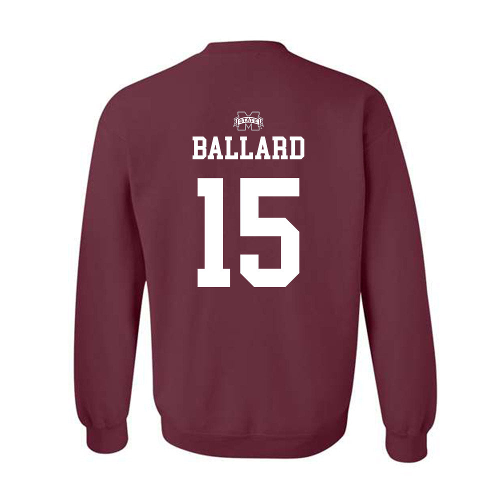 Mississippi State - NCAA Men's Basketball : Quincy Ballard - Sports Shersey Crewneck Sweatshirt-1