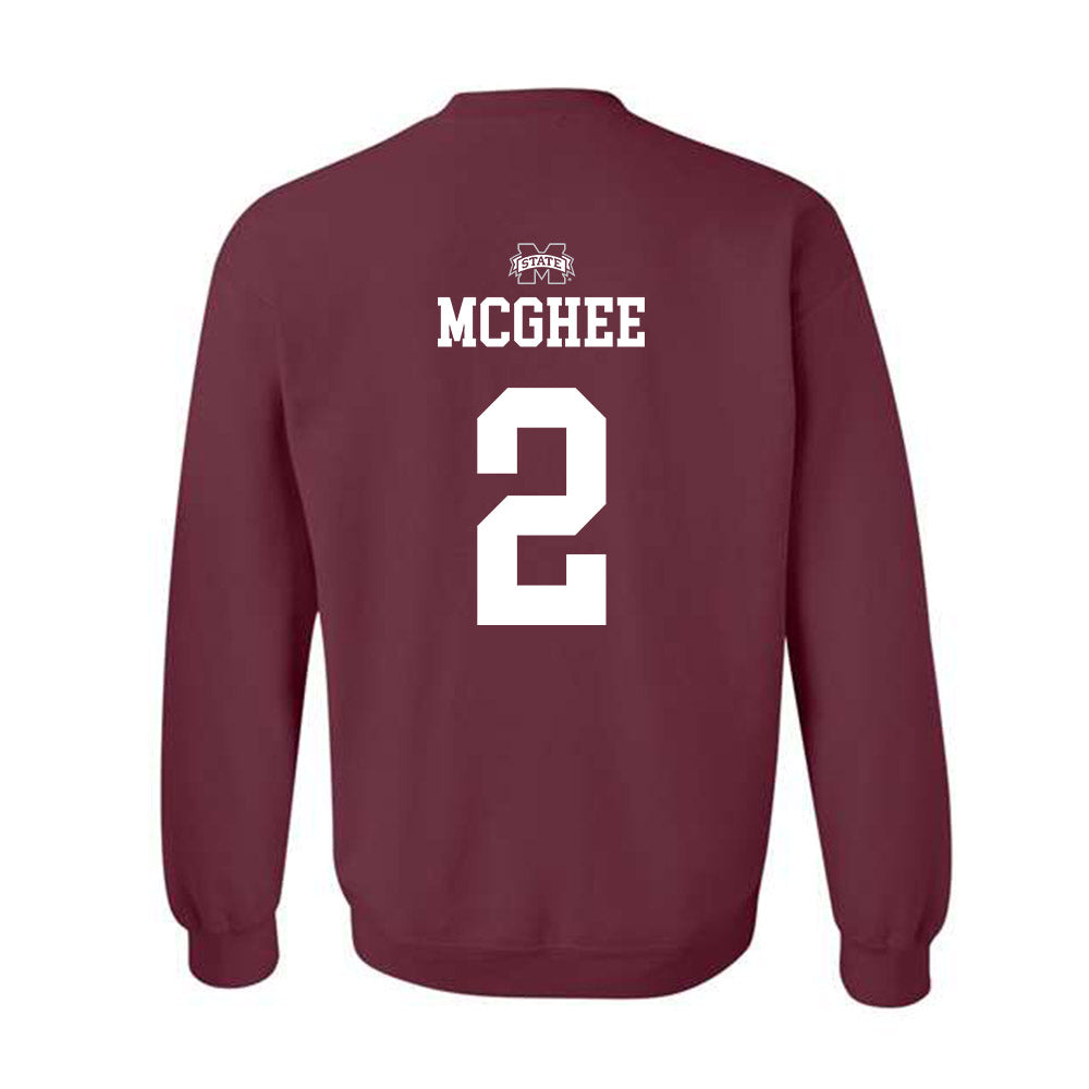 Mississippi State - NCAA Men's Basketball : Jaborri Mcghee - Sports Shersey Crewneck Sweatshirt-1