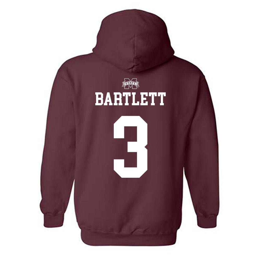 Mississippi State - NCAA Men's Basketball : Tee Bartlett - Sports Shersey Hooded Sweatshirt-1