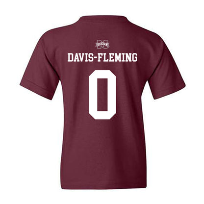 Mississippi State - NCAA Men's Basketball : Jamarion Davis-Fleming - Sports Shersey Youth T-Shirt-1