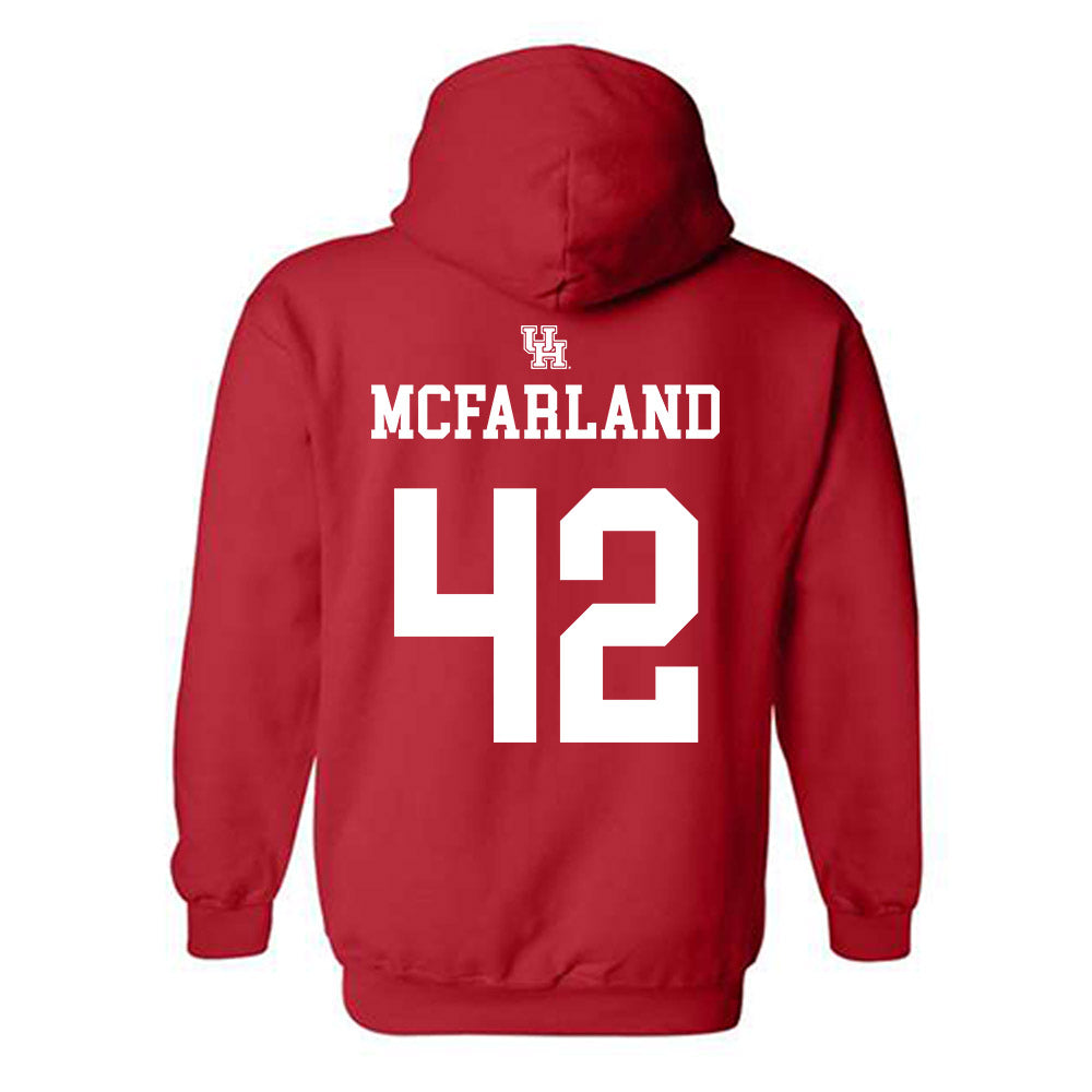 Houston - NCAA Women's Basketball : Peyton McFarland - Sports Shersey Hooded Sweatshirt-1