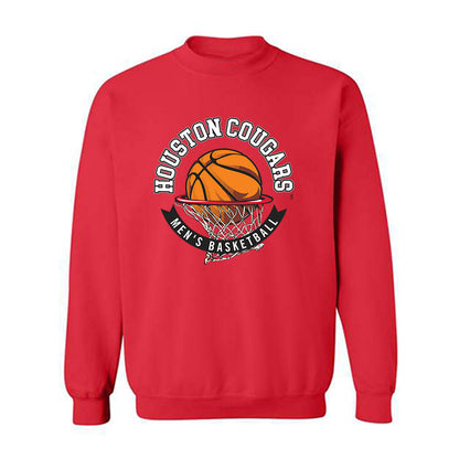 Houston - NCAA Men's Basketball : Milos Uzan - Sports Shersey Crewneck Sweatshirt-0