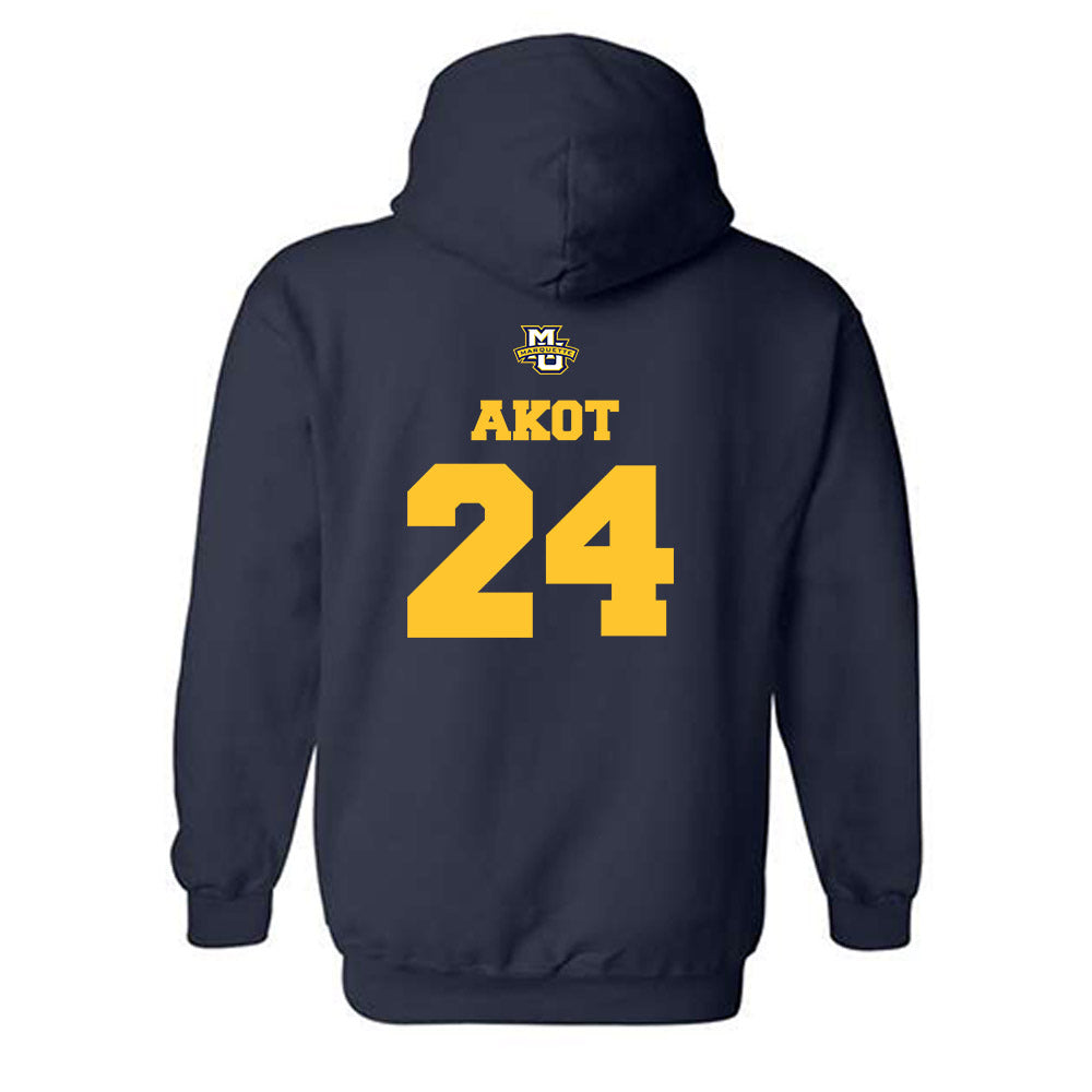 Marquette - NCAA Women's Basketball : Ayuen Akot - Sports Shersey Hooded Sweatshirt