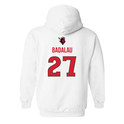 Rutgers - NCAA Men's Basketball : Denis Badalau - Sport Shersey Hooded Sweatshirt-1