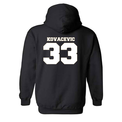 Wake Forest - NCAA Men's Basketball : Dimitrije Kovacevic - Generic Sports Shersey Hooded Sweatshirt-1