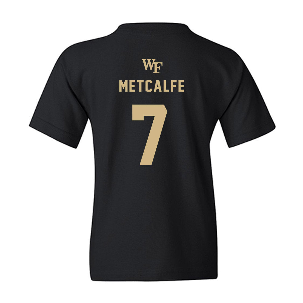 Wake Forest - NCAA Women's Basketball : Savannah Metcalfe - Generic Sports Shersey Youth T-Shirt-1