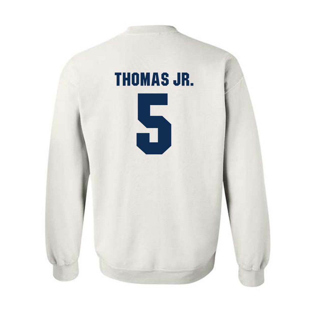 West Virginia - NCAA Men's Basketball : DJ Thomas Jr. - Generic Sports Shersey Crewneck Sweatshirt-1