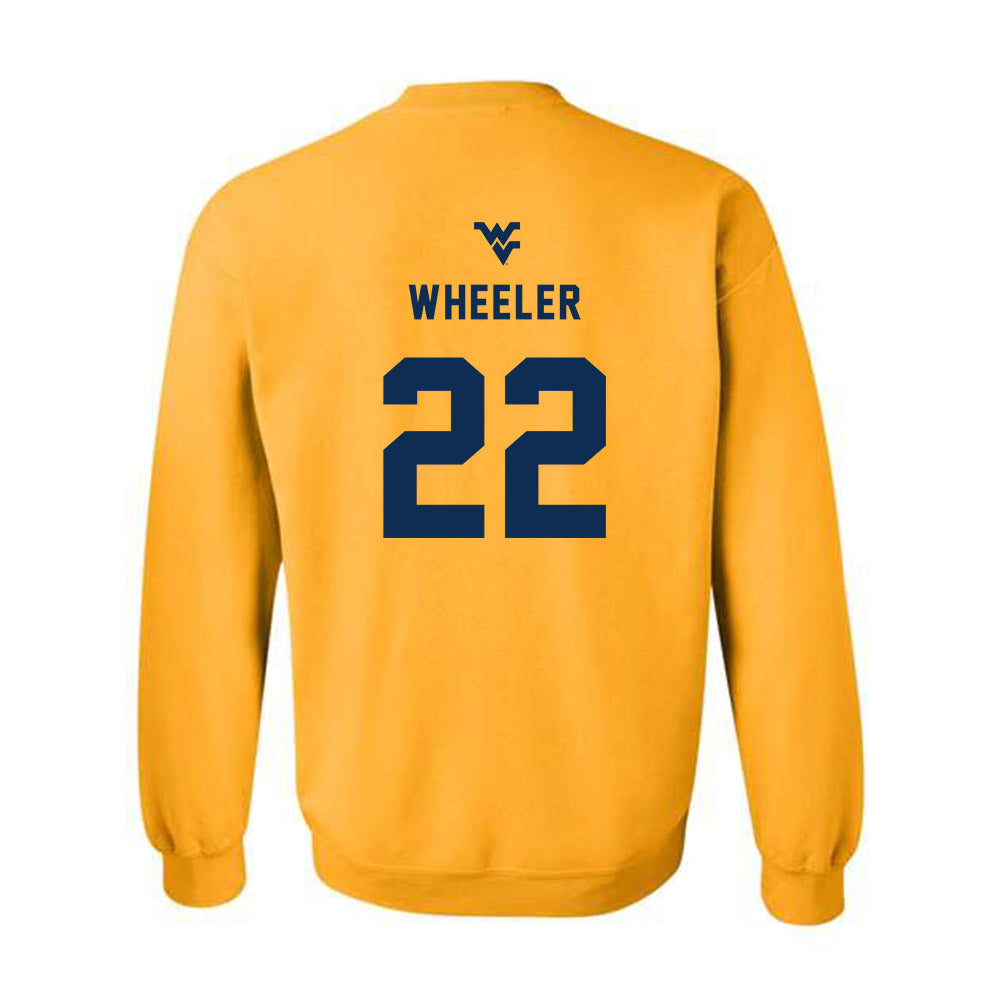 West Virginia - NCAA Women's Basketball : Kierra Wheeler - Generic Sports Shersey Crewneck Sweatshirt-1