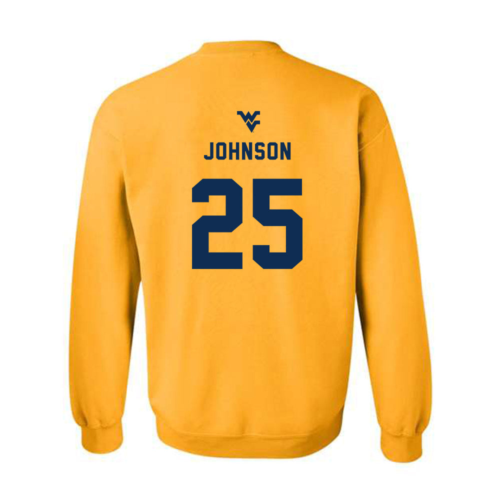 West Virginia - NCAA Women's Basketball : Loghan Johnson - Generic Sports Shersey Crewneck Sweatshirt-1