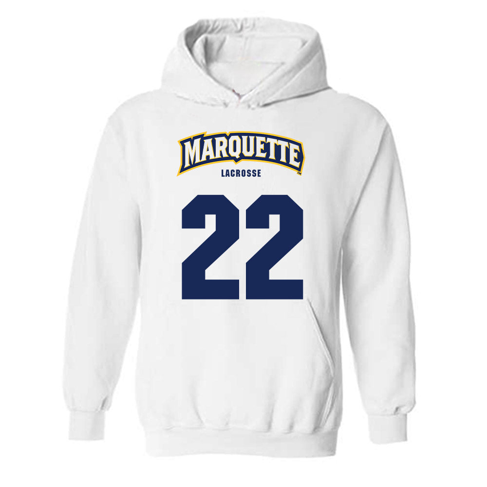 Marquette - NCAA Men's Lacrosse : Ben Pousak - Sports Shersey Hooded Sweatshirt-0