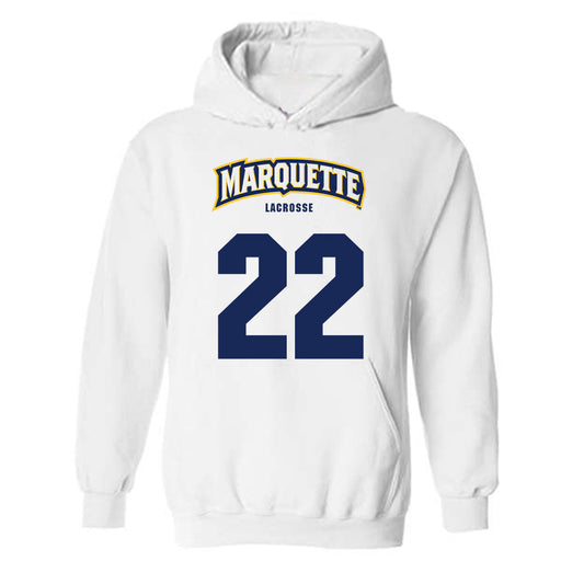 Marquette - NCAA Men's Lacrosse : Ben Pousak - Sports Shersey Hooded Sweatshirt-0