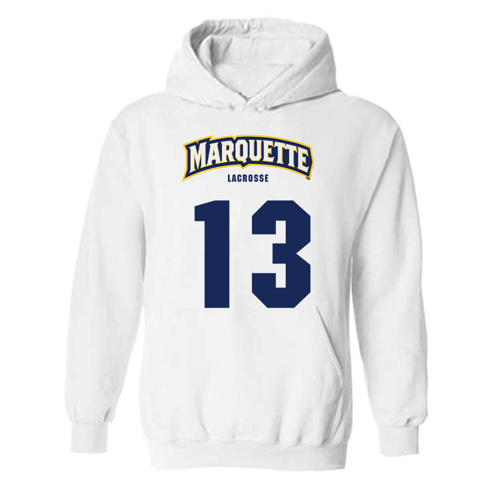Marquette - NCAA Men's Lacrosse : Tucker Mullen - Sports Shersey Hooded Sweatshirt-0