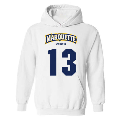 Marquette - NCAA Men's Lacrosse : Tucker Mullen - Sports Shersey Hooded Sweatshirt-0