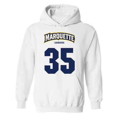 Marquette - NCAA Women's Lacrosse : Eliza Agate - Sports Shersey Hooded Sweatshirt-0