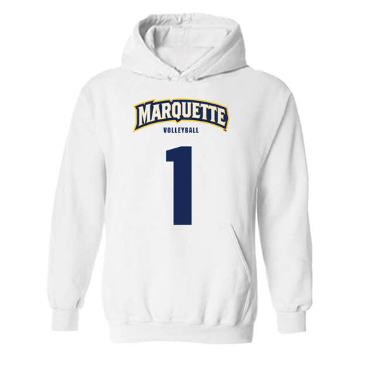 Marquette - NCAA Women's Volleyball : Julia Stanev - Sports Shersey Hooded Sweatshirt-0