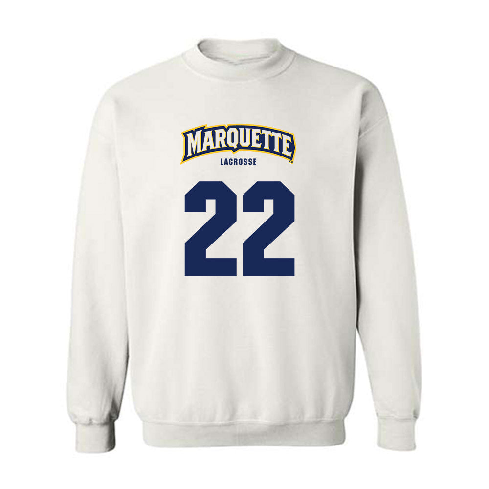 Marquette - NCAA Men's Lacrosse : Ben Pousak - Sports Shersey Crewneck Sweatshirt-0