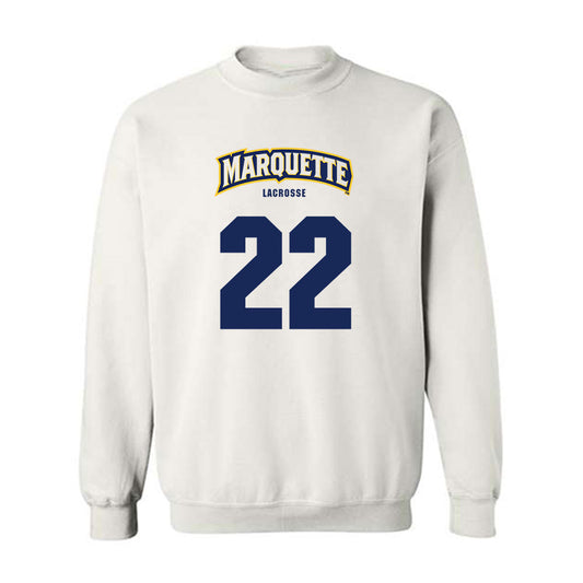 Marquette - NCAA Men's Lacrosse : Ben Pousak - Sports Shersey Crewneck Sweatshirt-0