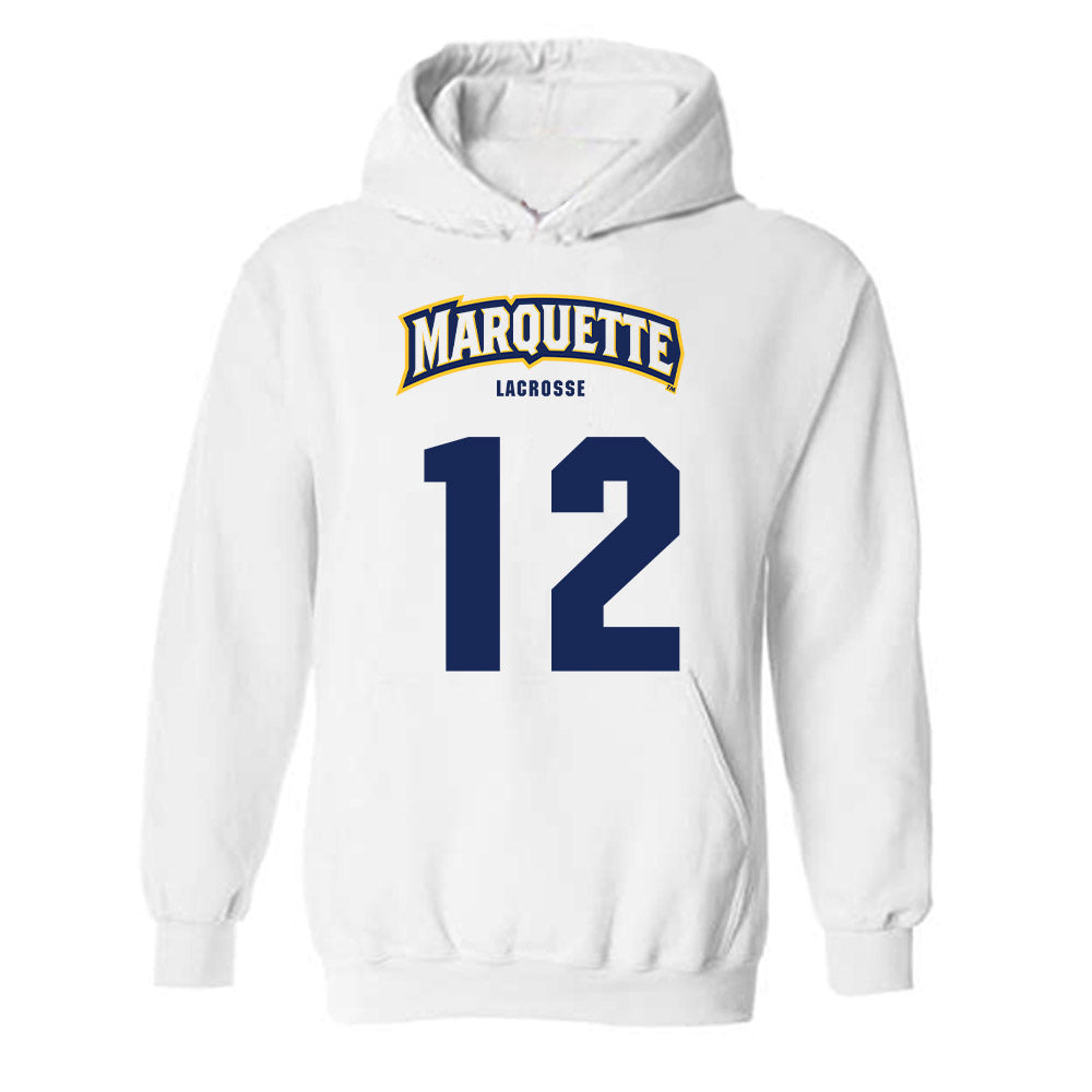 Marquette - NCAA Women's Lacrosse : Ella Mautz - Sports Shersey Hooded Sweatshirt-0
