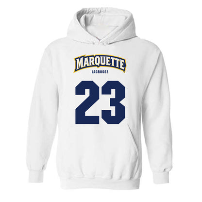 Marquette - NCAA Men's Lacrosse : PJ McColgan - Sports Shersey Hooded Sweatshirt-0