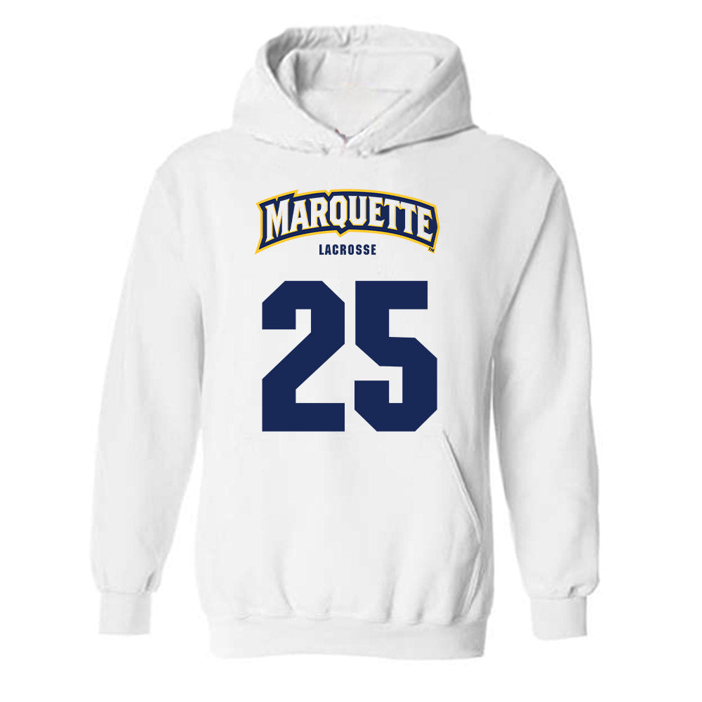 Marquette - NCAA Men's Lacrosse : Justin Daubert - Sports Shersey Hooded Sweatshirt-0