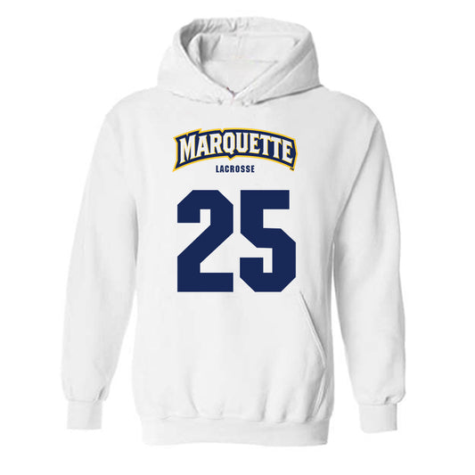 Marquette - NCAA Men's Lacrosse : Justin Daubert - Sports Shersey Hooded Sweatshirt-0