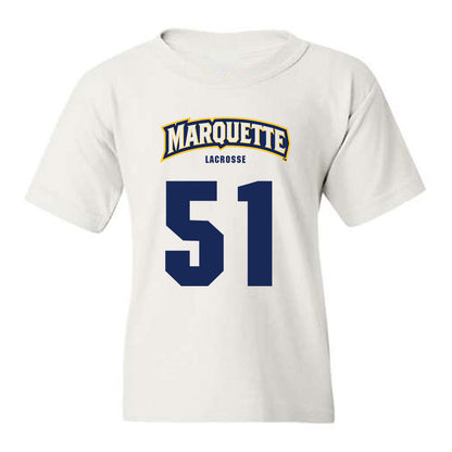 Marquette - NCAA Men's Lacrosse : Easton McCafferty - Sports Shersey Youth T-Shirt-0