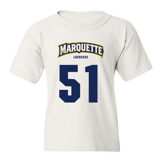 Marquette - NCAA Men's Lacrosse : Easton McCafferty - Sports Shersey Youth T-Shirt-0