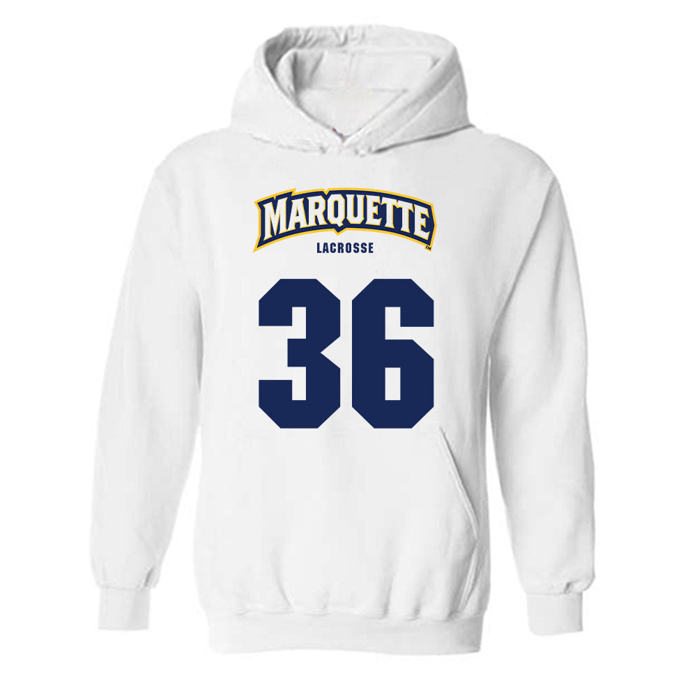 Marquette - NCAA Men's Lacrosse : Ronald Sires - Sports Shersey Hooded Sweatshirt-0