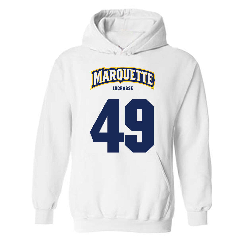 Marquette - NCAA Men's Lacrosse : Carson Miks - Sports Shersey Hooded Sweatshirt-0