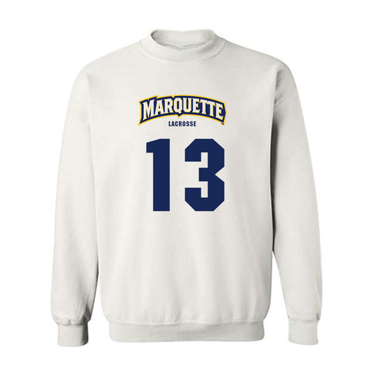 Marquette - NCAA Men's Lacrosse : Tucker Mullen - Sports Shersey Crewneck Sweatshirt-0