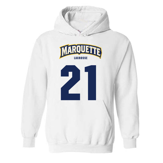 Marquette - NCAA Women's Lacrosse : Sarah Beth Burns - Sports Shersey Hooded Sweatshirt