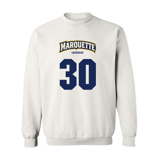 Marquette - NCAA Men's Lacrosse : Iggy LoMedico - Sports Shersey Crewneck Sweatshirt-0