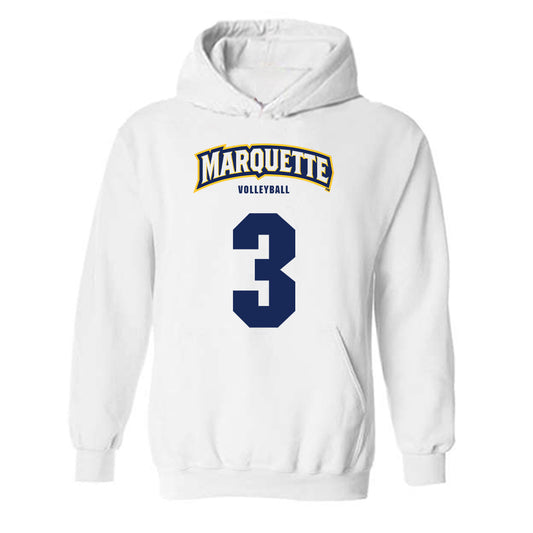 Marquette - NCAA Women's Volleyball : Isabela Haggard - Sports Shersey Hooded Sweatshirt-0