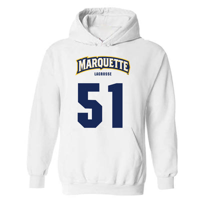 Marquette - NCAA Men's Lacrosse : Easton McCafferty - Sports Shersey Hooded Sweatshirt-0