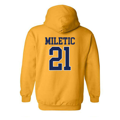 Marquette - NCAA Men's Basketball : Ian Miletic - Sports Shersey Hooded Sweatshirt-1