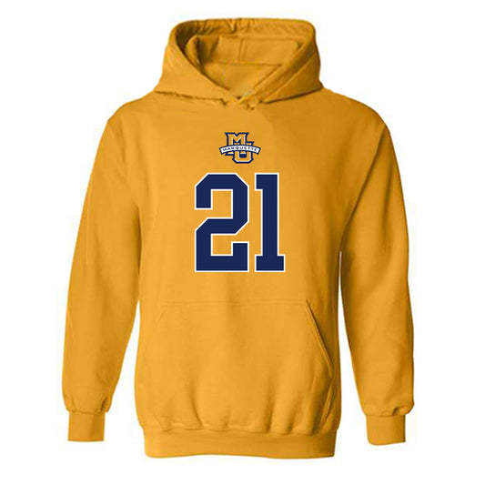 Marquette - NCAA Men's Basketball : Ian Miletic - Sports Shersey Hooded Sweatshirt-0