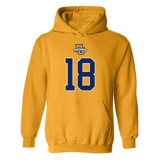 Marquette - NCAA Men's Basketball : Caedin Hamilton - Sports Shersey Hooded Sweatshirt-0