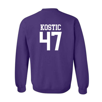 Kansas State - NCAA Men's Basketball : Andrej Kostic - Classic Shersey Crewneck Sweatshirt-1
