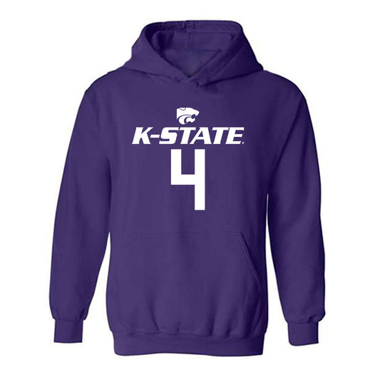 Kansas State - NCAA Men's Basketball : Mobi Ikegwuruka - Classic Shersey Hooded Sweatshirt-0