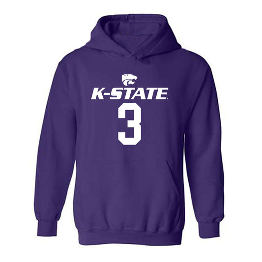 Kansas State - NCAA Men's Basketball : CJ Jones - Classic Shersey Hooded Sweatshirt