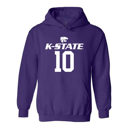 Kansas State - NCAA Men's Basketball : David Castillo - Classic Shersey Hooded Sweatshirt-0