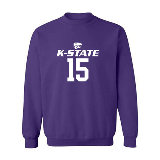 Kansas State - NCAA Men's Basketball : Taj Manning - Classic Shersey Crewneck Sweatshirt-0