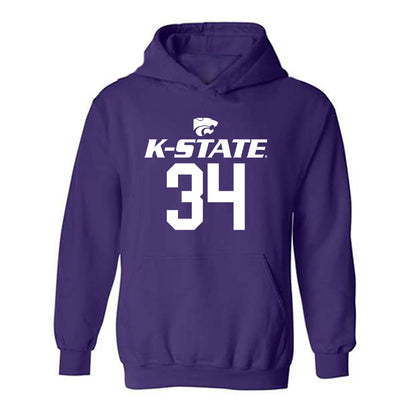Kansas State - NCAA Men's Basketball : Nate Johnson - Classic Shersey Hooded Sweatshirt-0