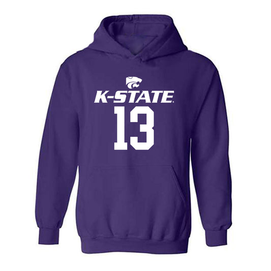 Kansas State - NCAA Men's Basketball : Will McNair Jr - Classic Shersey Hooded Sweatshirt-0