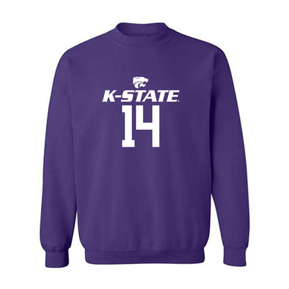 Kansas State - NCAA Men's Basketball : Mobi Ikegwuruka - Classic Shersey Crewneck Sweatshirt-0
