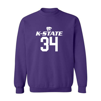 Kansas State - NCAA Men's Basketball : Nate Johnson - Classic Shersey Crewneck Sweatshirt-0