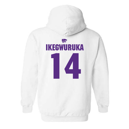 Kansas State - NCAA Men's Basketball : Mobi Ikegwuruka - Sports Shersey Hooded Sweatshirt-1