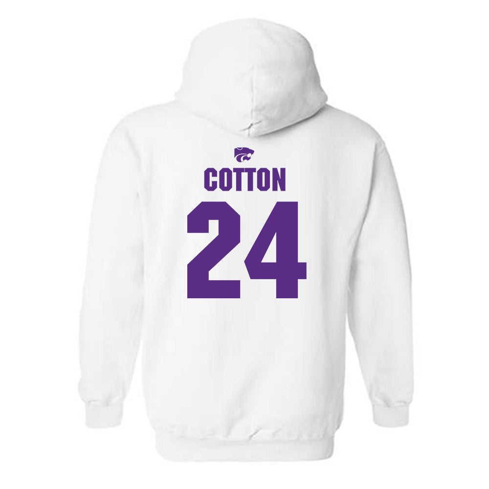 Kansas State - NCAA Women's Basketball : Jenessa Cotton - Sports Shersey Hooded Sweatshirt-1