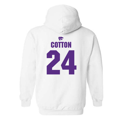 Kansas State - NCAA Women's Basketball : Jenessa Cotton - Sports Shersey Hooded Sweatshirt-1