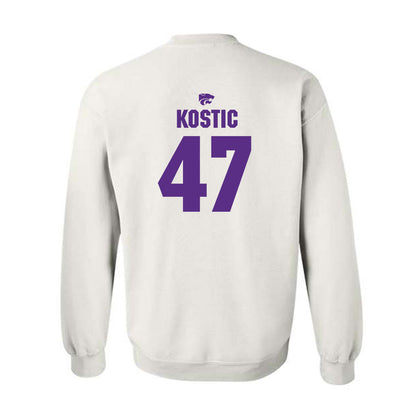 Kansas State - NCAA Men's Basketball : Andrej Kostic - Sports Shersey Crewneck Sweatshirt-1